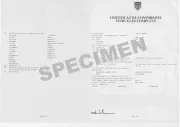 Certificat de conformité COC Dacia